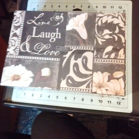 Recollections Live Laugh Love Memory Box Photo Storage Jo Moulton Sagebrush New - Picture 10 of 14